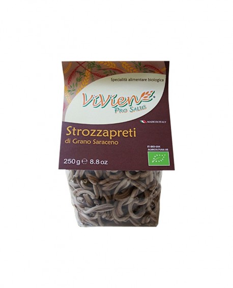 Strozzapreti grano saraceno ViVien Pro Salus - Pasta corta integrale biologica - Sacchetto da 250g - Pastificio Marcozzi