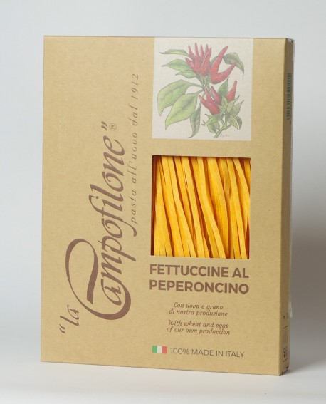 Fettuccine all'uovo al peperoncino 250g - La Campofilone